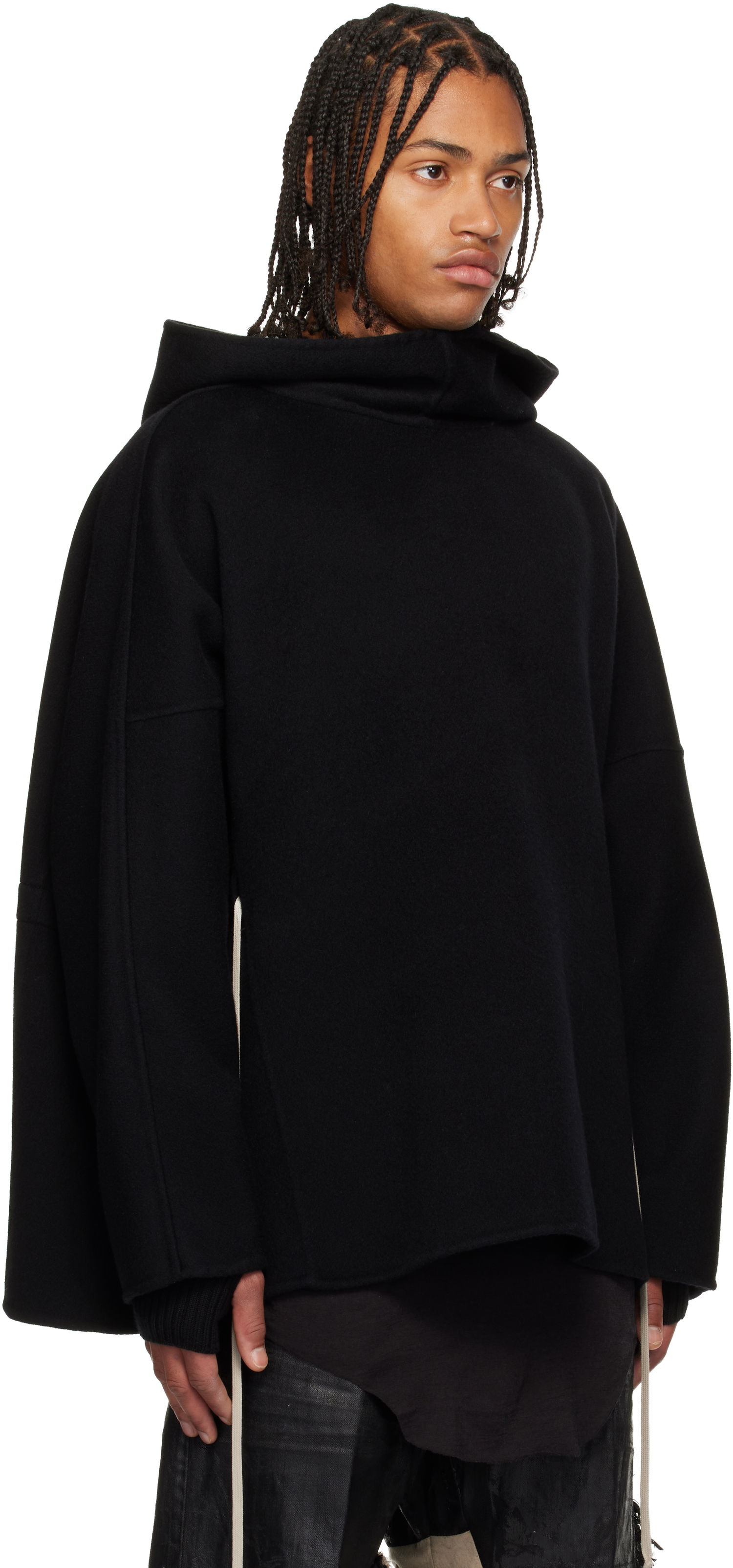 Mikina Rick Owens Concordians Cashmere Tunic Hoodie Čierna | RR02E1502 DWS, 1