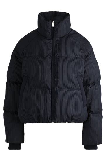 Prešívaná bunda BOSS Corduroy-Effect Water-Repellent Puffer Jacket Navy | 50524026, 0