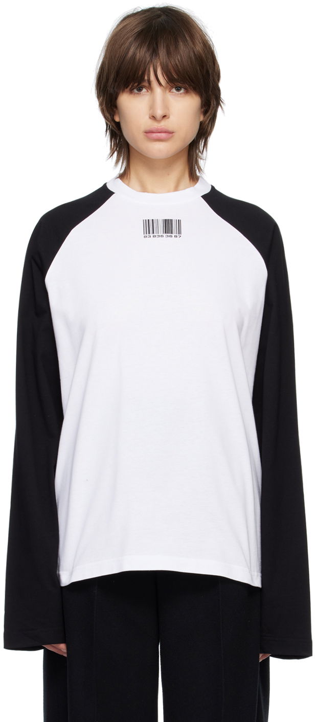 Tričko VETEMENTS Barcode Long Sleeve T-Shirt Biela | VL16LS140B, 0