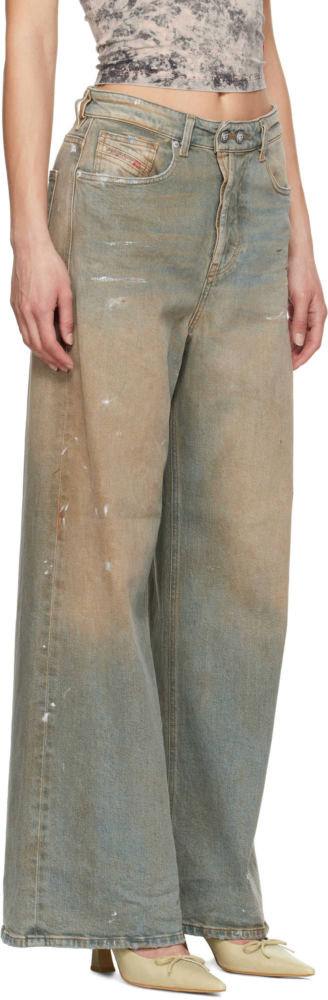 Džínsy Diesel Diesel 1996 D-Sire Relaxed Fit Jeans Modrá | A06925 007Z4, 1