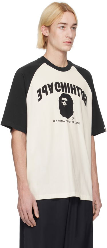 Tričko BAPE Relaxed Fit Raglan T-Shirt Biela | 001CSK801303M, 1