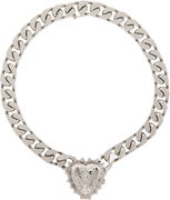 Chopova Lowena Chunky Curb Chain Heart Locket Necklace