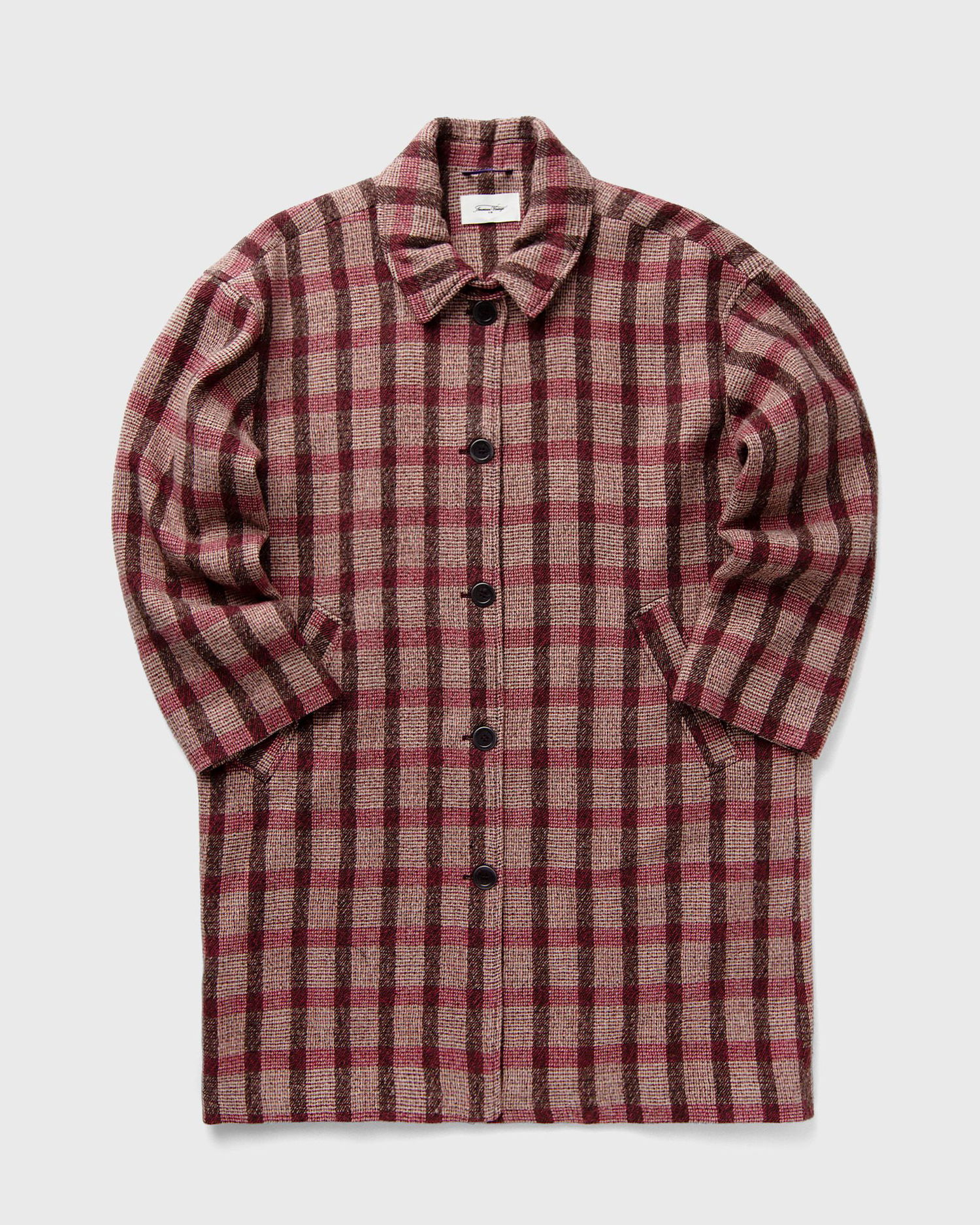 Kabáty American Vintage TURSBURG Coat Fialová | TUR17AH24-TARTAN-POIVRE-ROUGE, 0