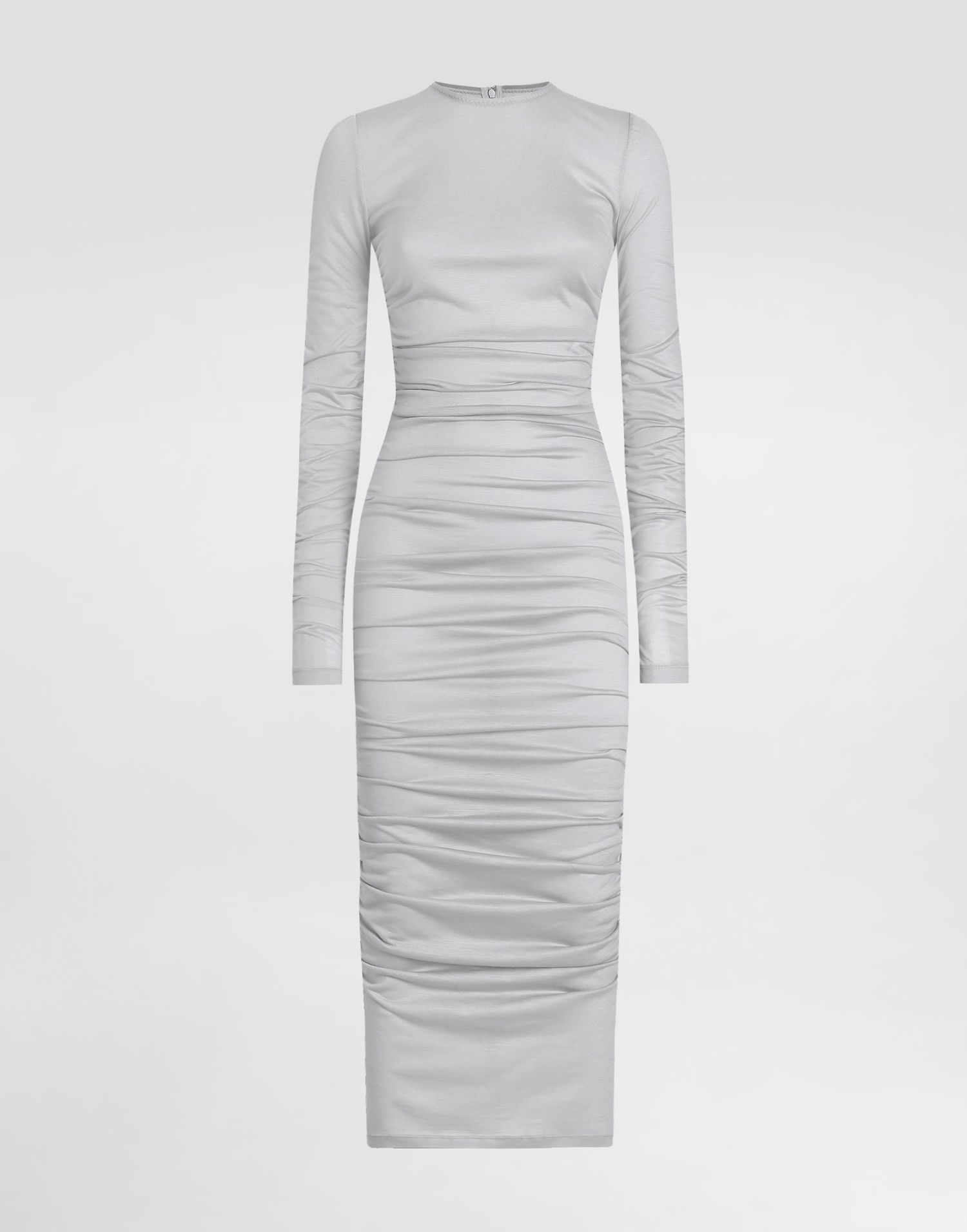 Šaty Dolce & Gabbana Draped Wool Jersey Dress Šedá | F6Z2UTHU7RCN5618, 0