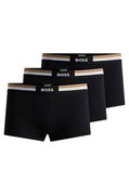 Three-pack Cotton-Blend Trunks with Signature Stripe