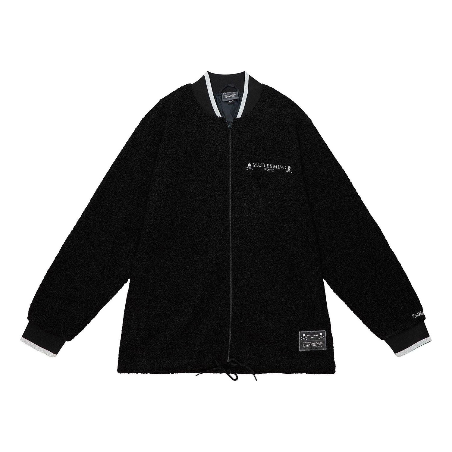 Bomber bunda Mitchell & Ness Mitchell & Ness x Mastermind Sherpa Jacket Čierna | OJBF5238-CLBYYPPPBLCK, 0