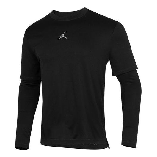 Tričko Jordan Jordan Casual Round Neck Long Sleeve T-Shirt Čierna | DH9084-010