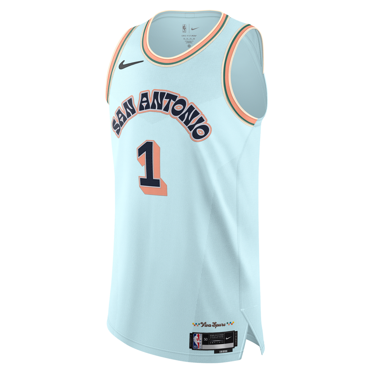 Tielko Nike Authentic Victor Wembanyama San Antonio Spurs City Edition Basketball Jersey 2024/25 Modrá | FQ4482-474, 0