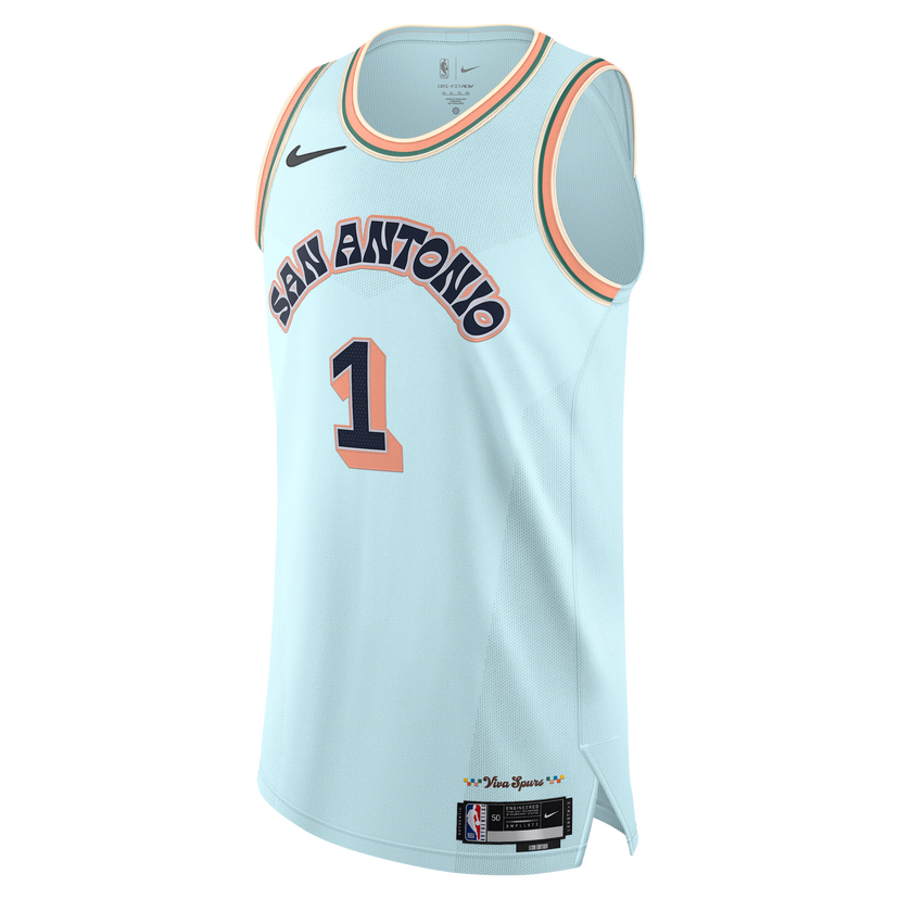 Tielko Nike Authentic Victor Wembanyama San Antonio Spurs City Edition Basketball Jersey 2024/25 Modrá | FQ4482-474