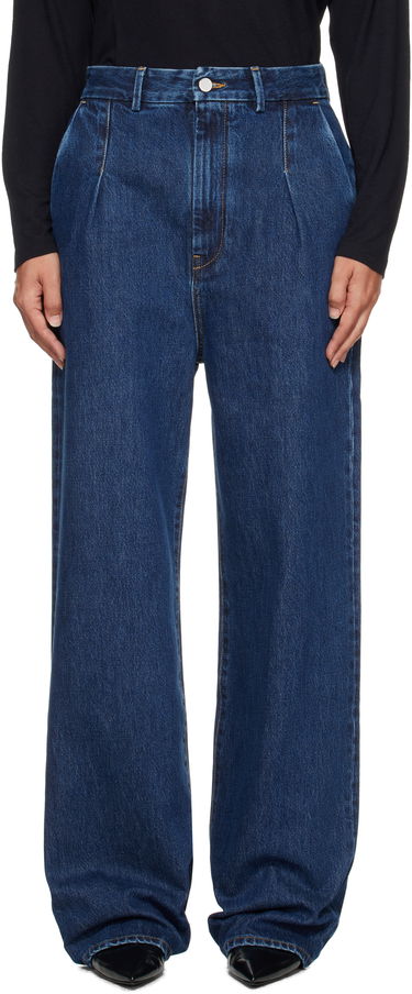 Džínsy Loulou de Saison Loulou de Saison Attu Pleated Jeans Modrá | ATTU LDS, 0
