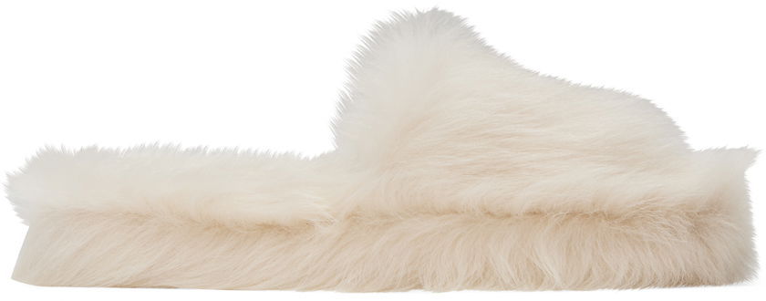 Tenisky a topánky Bottega Veneta Shearling Resort Slides "White" Biela | 668569-V2EF0, 0