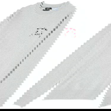 Sveter A.P.C. alentines Logo Crewneck Šedá | COEIP-M27895-PLA, 0