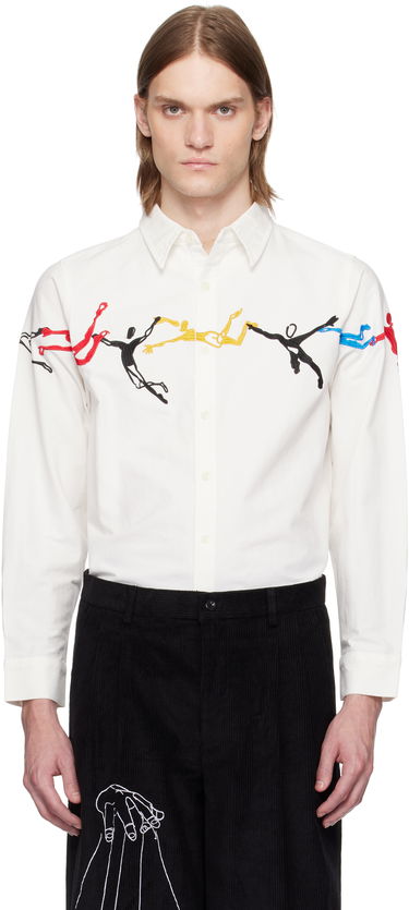 Košeľa KidSuper KidSuper Embroidered Figures Shirt Biela | SS25-LTP-05, 0