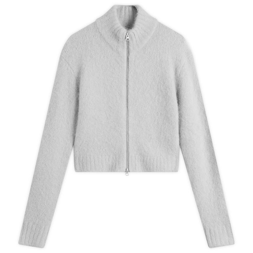 Sveter Samsoe Samsoe Sajeanne Cropped Fuzzy Cardigan Šedá | F24400072-CLR000657