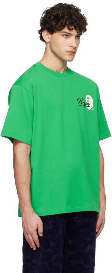 Tričko BAPE Cursive Logo Graphic T-Shirt Zelené | 001TEK801303M, 1