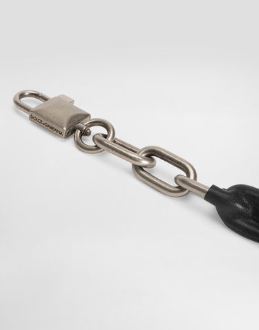 Batohy a tašky Dolce & Gabbana Leather Wrapped Chain Bag Strap Čierna | BI3429AW1188Z882, 2