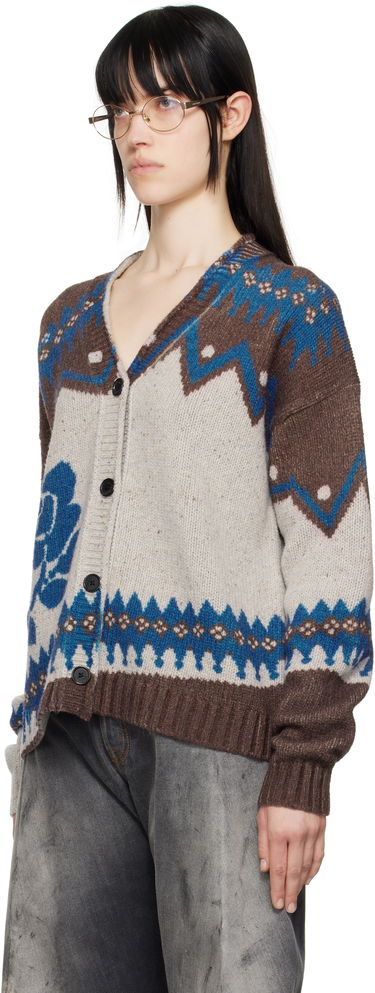 Sveter Acne Studios Acne Studios Jacquard Wool Cardigan Rôznofarebný | A60577-, 3