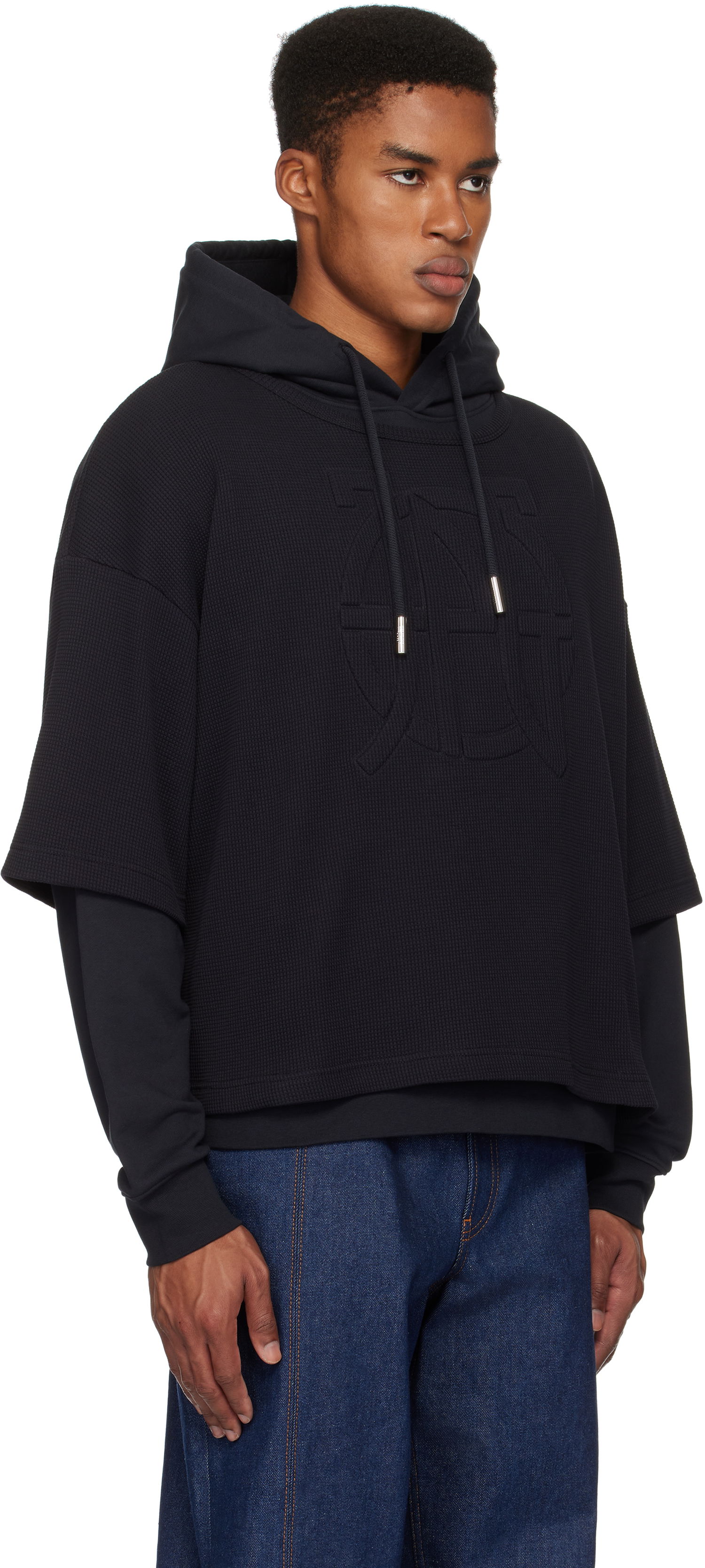 Mikina Jean Paul Gaultier Jean Paul Gaultier Oversized JPG Hoodie Čierna | 25/33-F-SW050E-J076-00, 1
