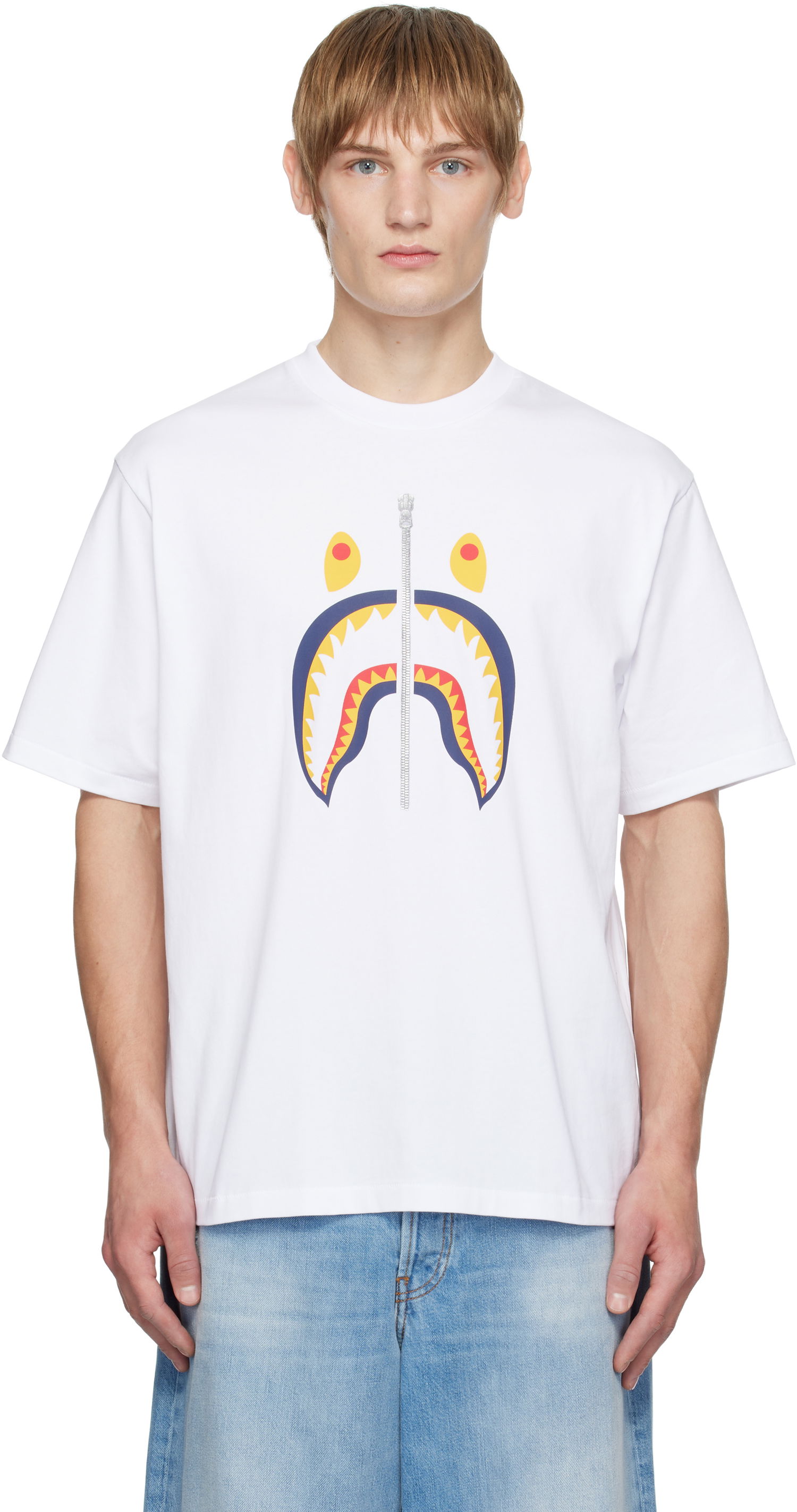 Tričko BAPE Shark Graphic T-Shirt Biela | 001TEK701301M, 0