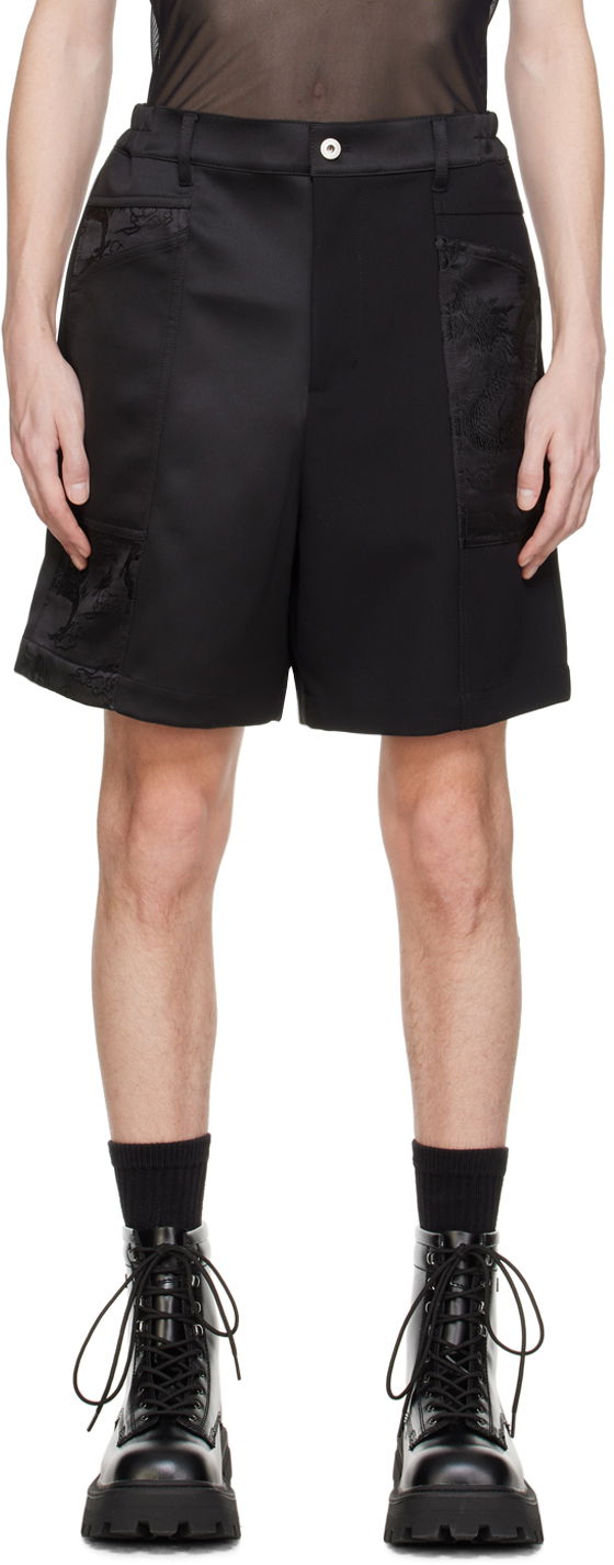 Šortky Feng Chen Wang Feng Chen Wang Jacquard Shorts Čierna | FMS17ST08, 0