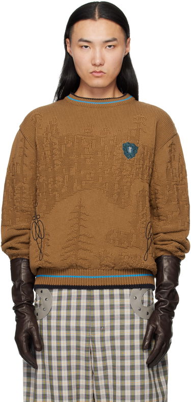 Sveter KIKO KOSTADINOV Fitz Textured Knit Crewneck Sweater Hnedá | KKAW25KN03-95, 0