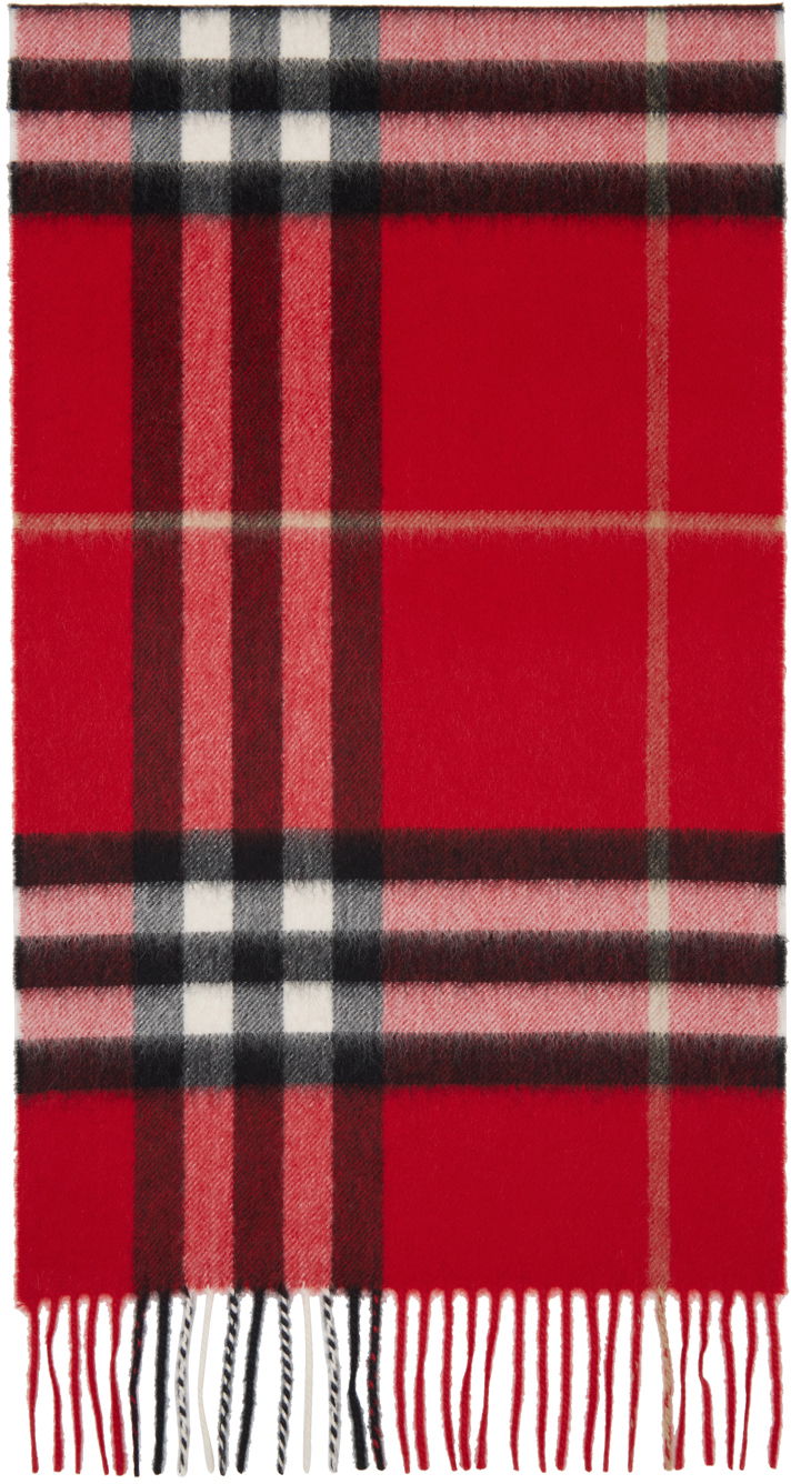 Šál Burberry Check Scarf Red Červená | 8049713, 0
