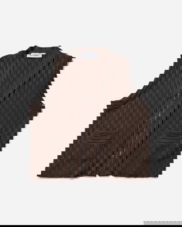 Vesta KIKO KOSTADINOV Kiko Kostadinov Fitz Knit Vest Hnedá | KKAW25KN02-92, 4
