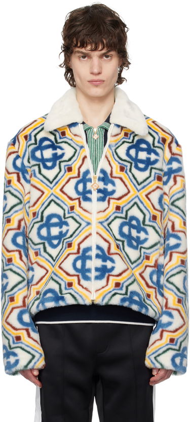 Bomber bunda Casablanca Casablanca Jacquard Faux-Fur Jacket Rôznofarebný | MPS25-OT-153-01, 0