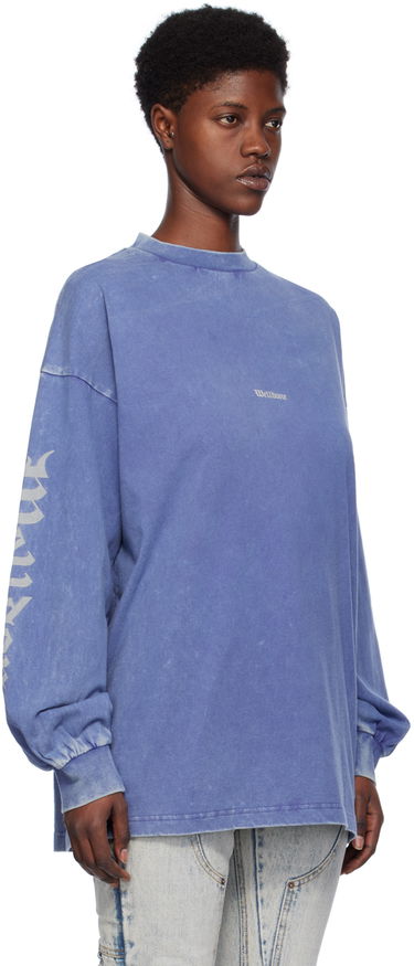 Tričko We11done We11done Faded Long Sleeve T-Shirt Modrá | WD-TT0-24-714-U-PP, 1