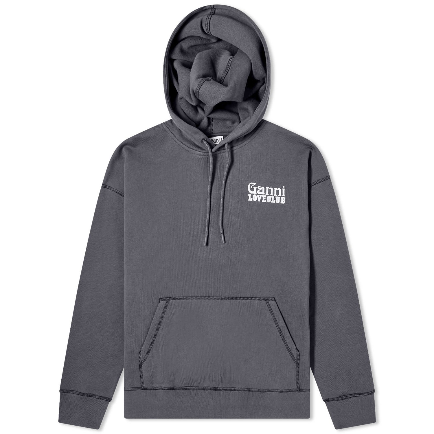 Mikina GANNI Isoli Oversized Loveclub Hoody Šedá | T3453-490, 0