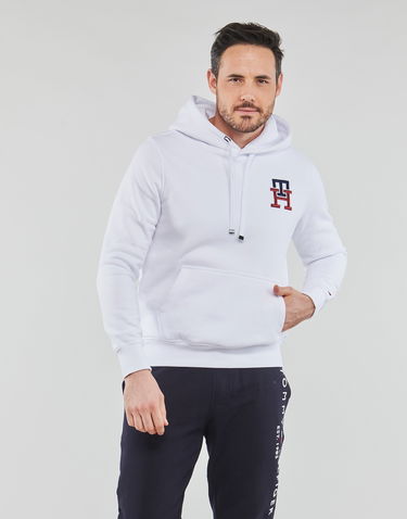 Mikina Tommy Hilfiger ESSENTIAL MONOGRAM HOODIE Biela | MW0MW28677-YBR, 1
