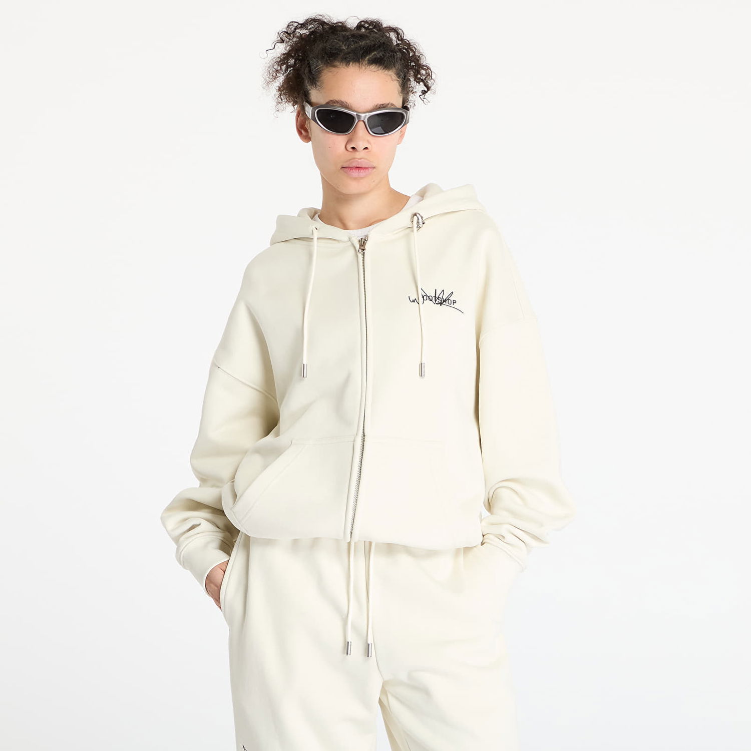 Mikina Footshop FTSHP Everyday Zip Hoodie Béžová | FTSHP_438, 1