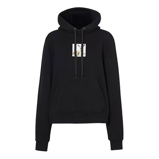 Mikina Burberry Burberry Oversized Deer Print Hoodie Čierna | 8024655