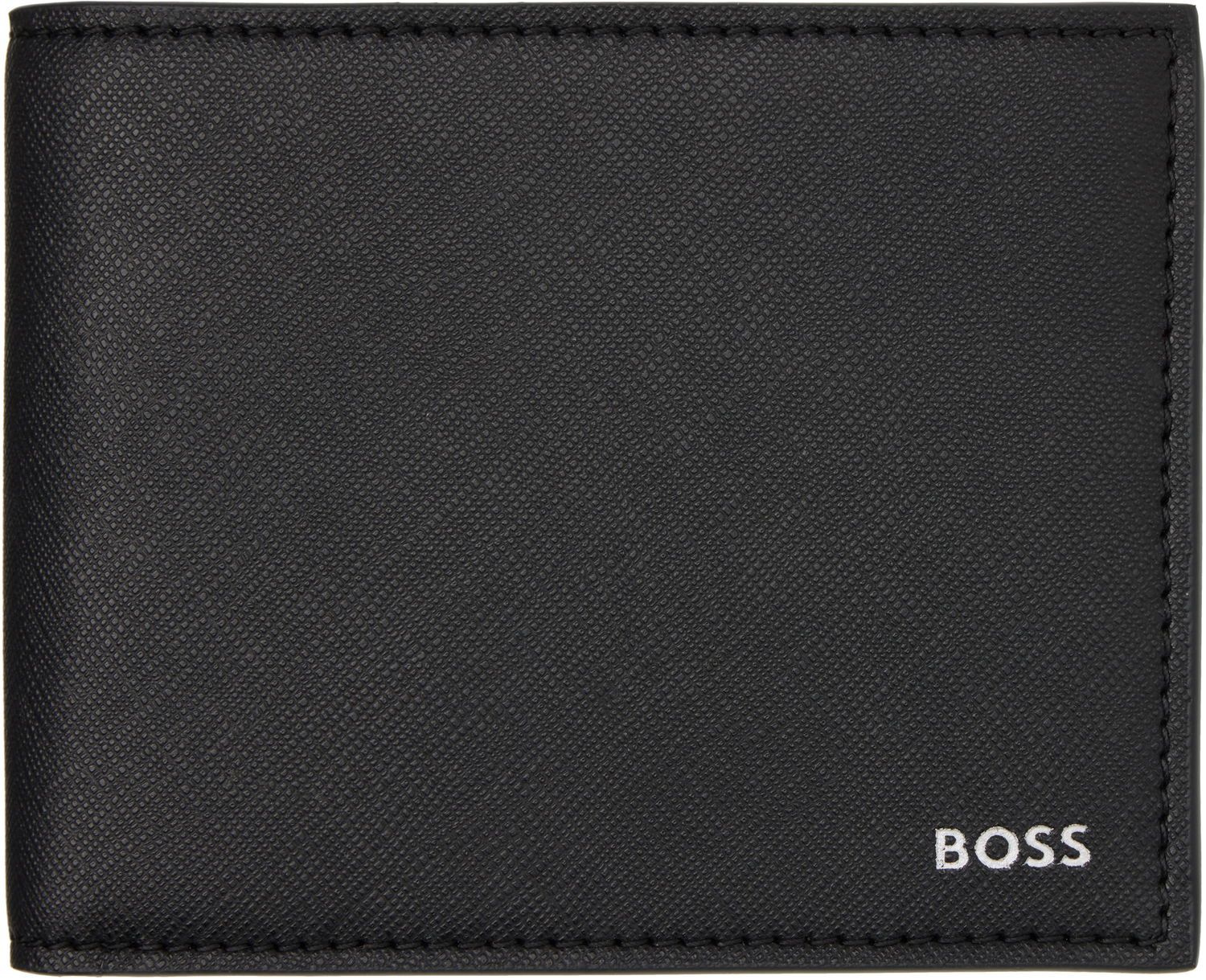 Peňaženka BOSS Leather Trifold Wallet Čierna | 50536727, 0