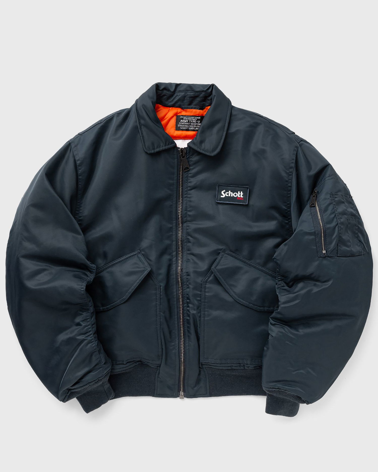 Bomber bunda Schott NYC Bomber Jacket XXL Modrá | 21090RS-NAVY, 0