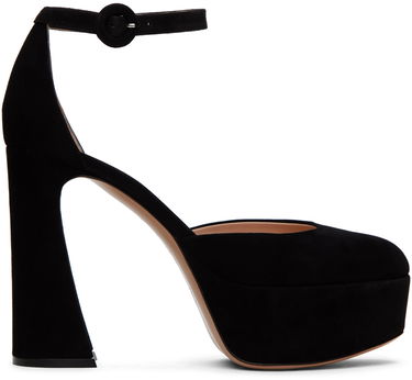 Tenisky a topánky Gianvito Rossi D'Orsay Suede Platform Heels Čierna | G40389.70RIC.CAM, 0