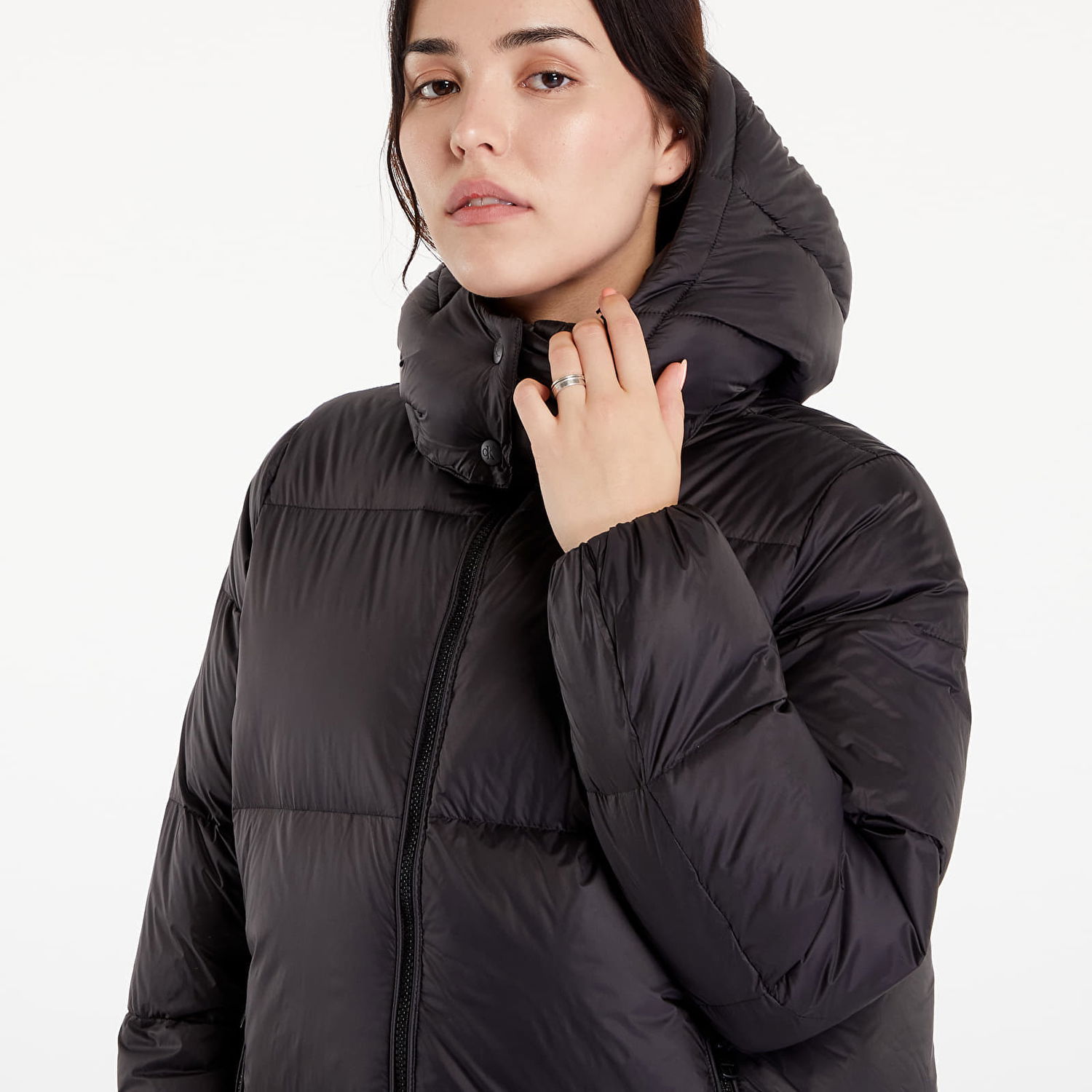 Prešívaná bunda CALVIN KLEIN Down Long Puffer Jacket Black Čierna | J20J224109 BEH, 1