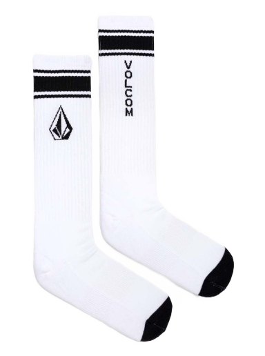 Ponožky Volcom High Stripe Socks Biela | D6312304.WHT