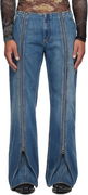 Jean Paul Gaultier Zipped Seam Flare Jeans