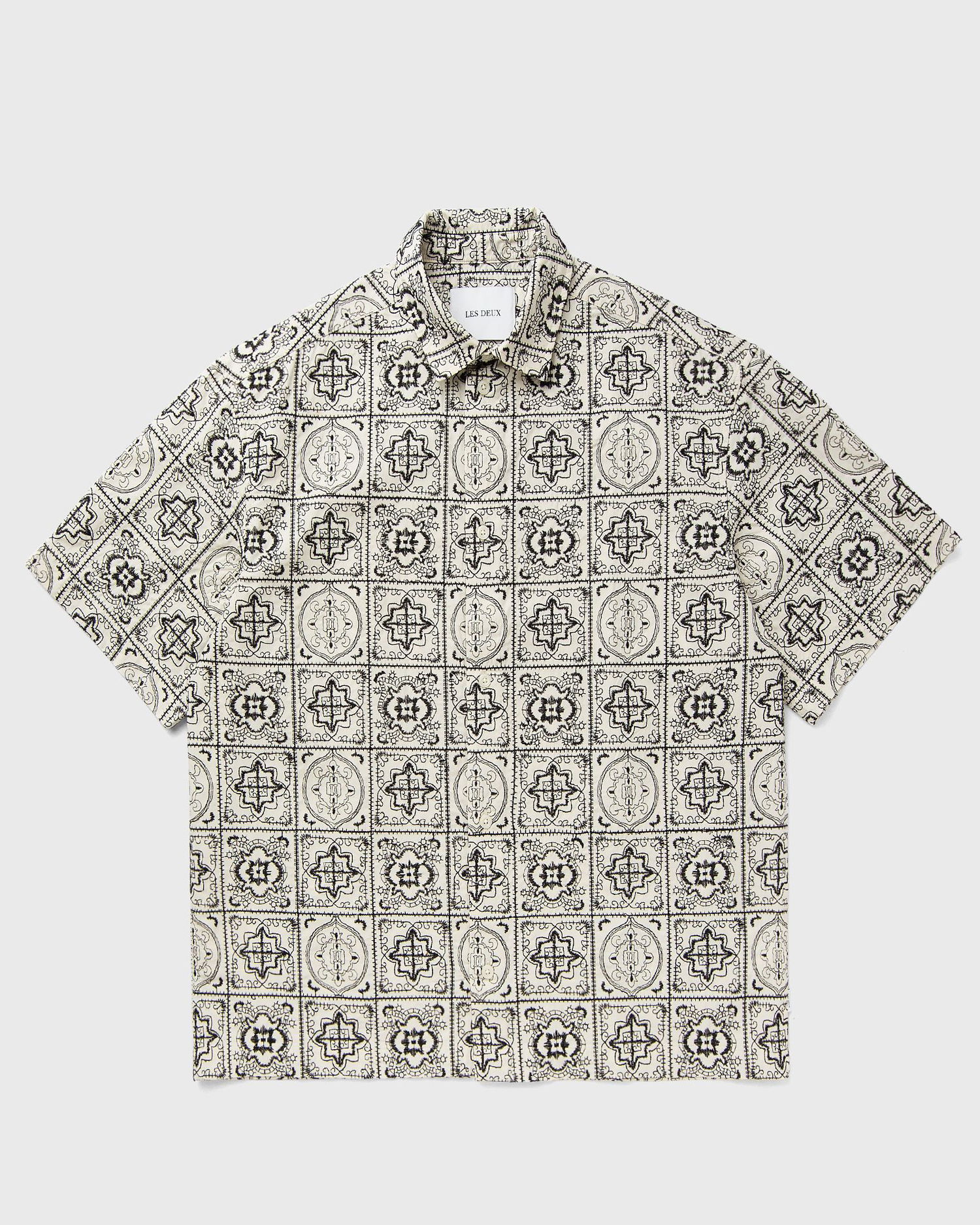 Košeľa Les Deux Larry AOE Tile Short Sleeve Shirt Béžová | 1000111-215, 0
