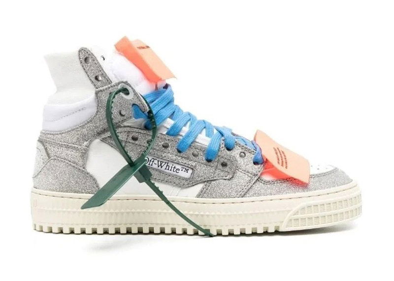 Tenisky a topánky Off-White 3.0 Off Court High-Top White Silver Glitter W Šedá | OWIA112S23LEA0050172, 0
