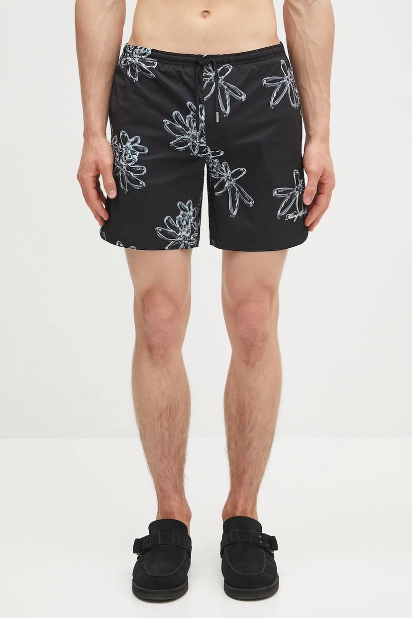 Plavky Filling Pieces Filling Pieces Swim Shorts with Floral Print Čierna | 91413741861