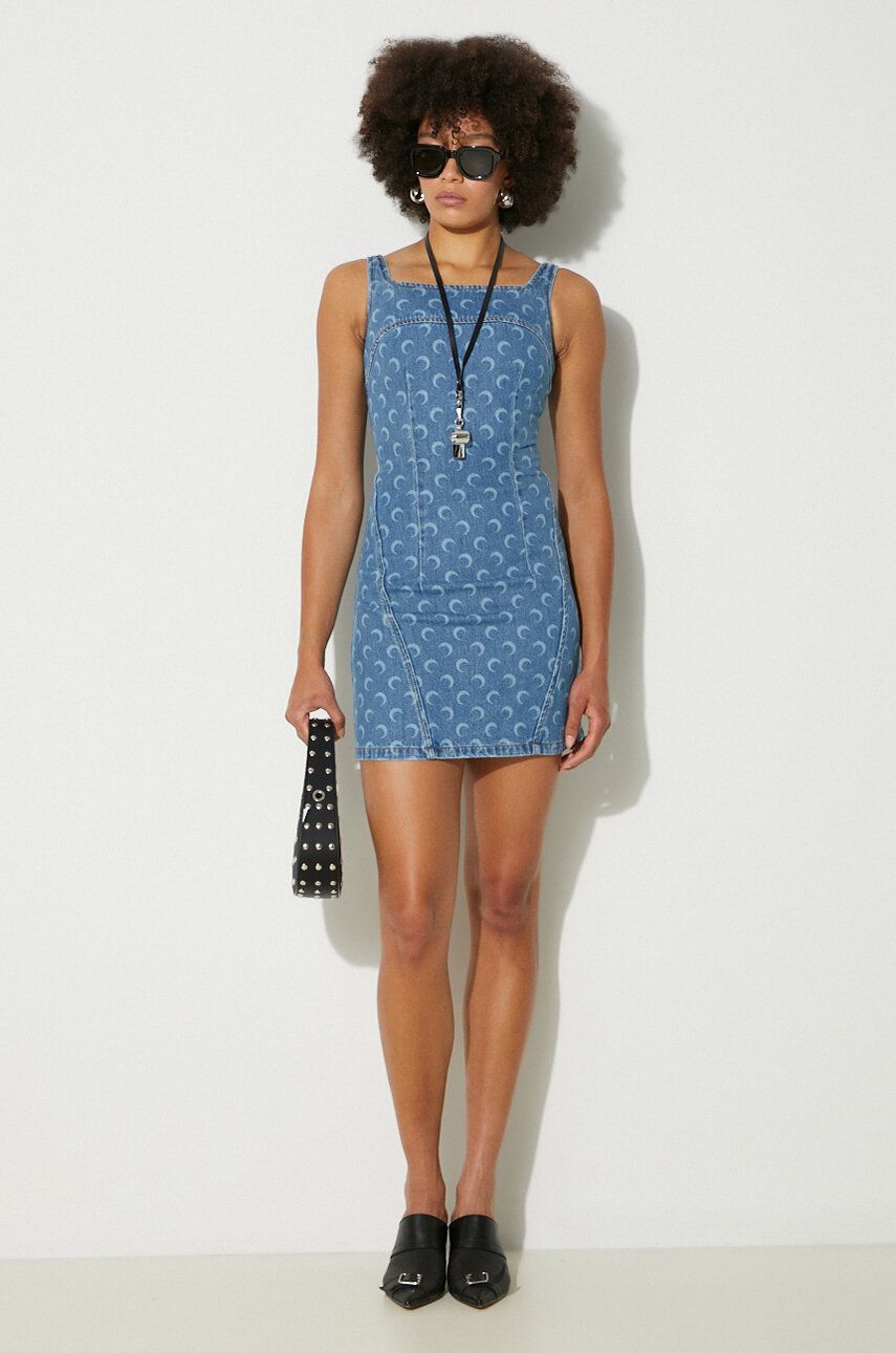 Šaty Marine Serre Denim Mini Dress Modrá | WDR056A, 1