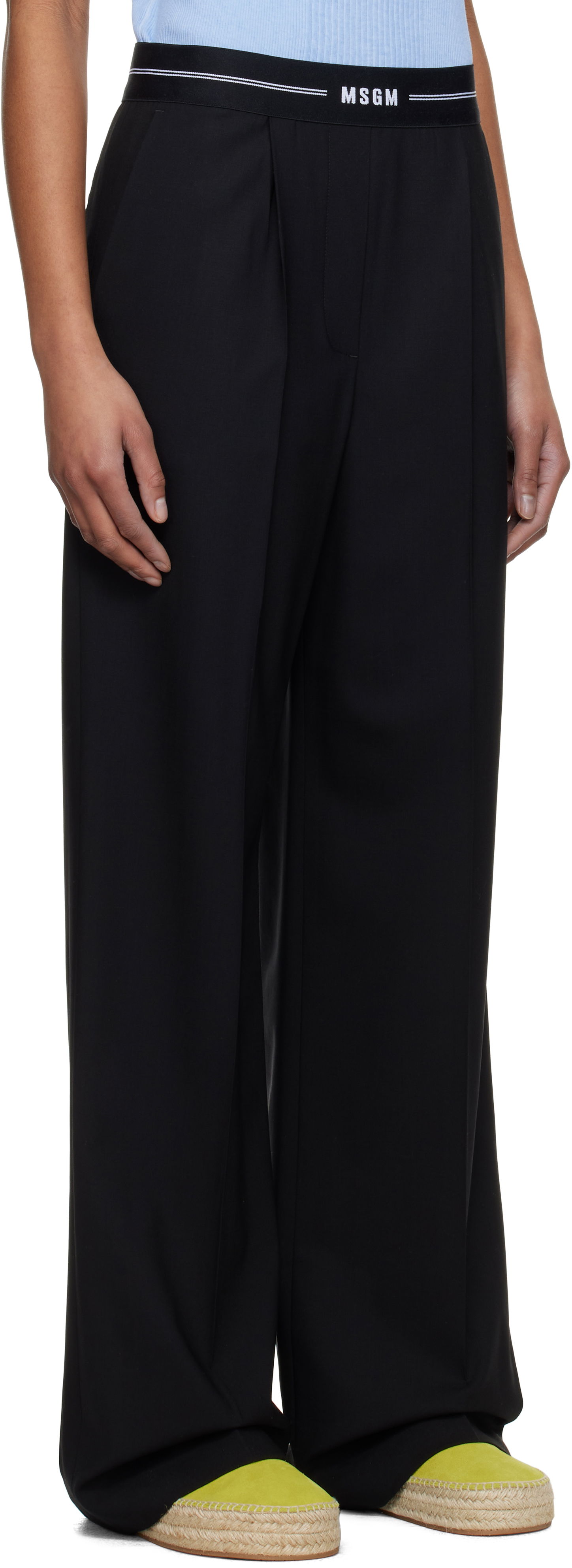 Nohavice MSGM MSGM Pleated Trousers Čierna | 3841MDP14 257127, 1