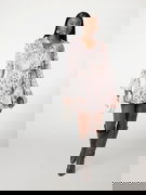 Chiffon Mini Dress with Belt