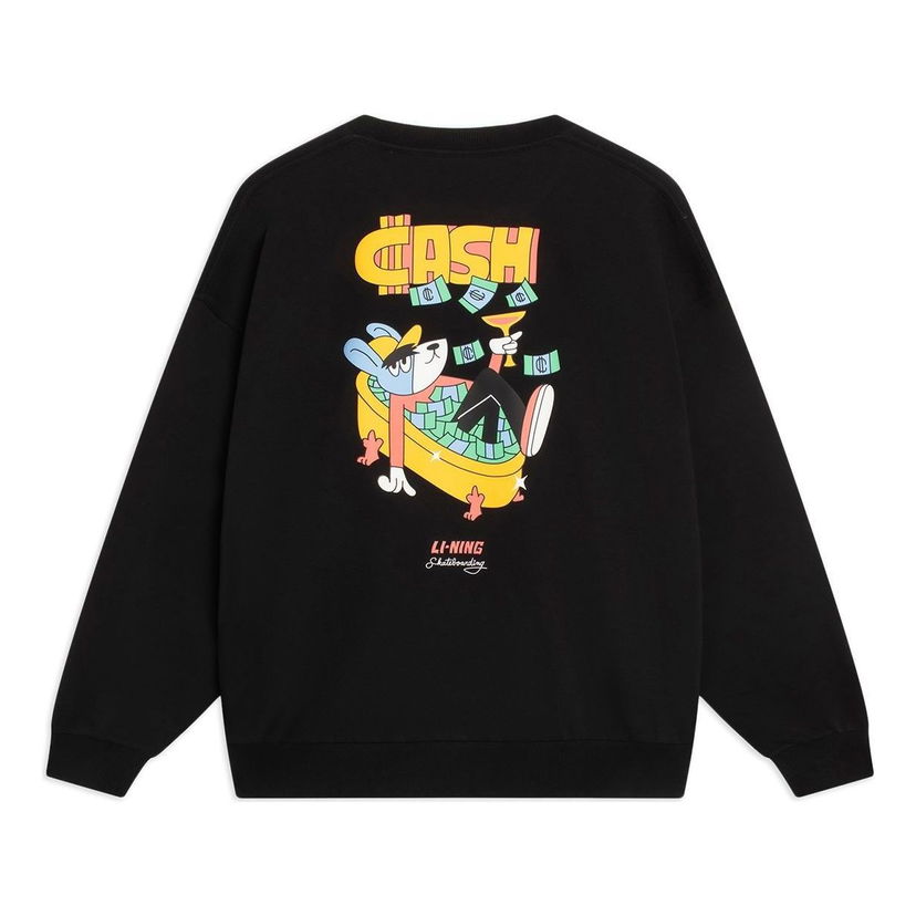 Mikina Li-Ning Pablo Ientile Graphic Pullover Čierna | AWDT163-3