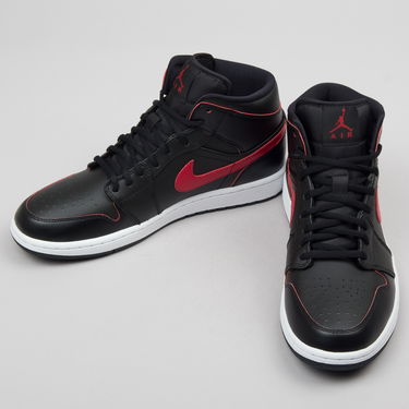 Tenisky a topánky Jordan Air Jordan 1 Retro Mid "Black Team Red" Čierna | 554724-009, 2