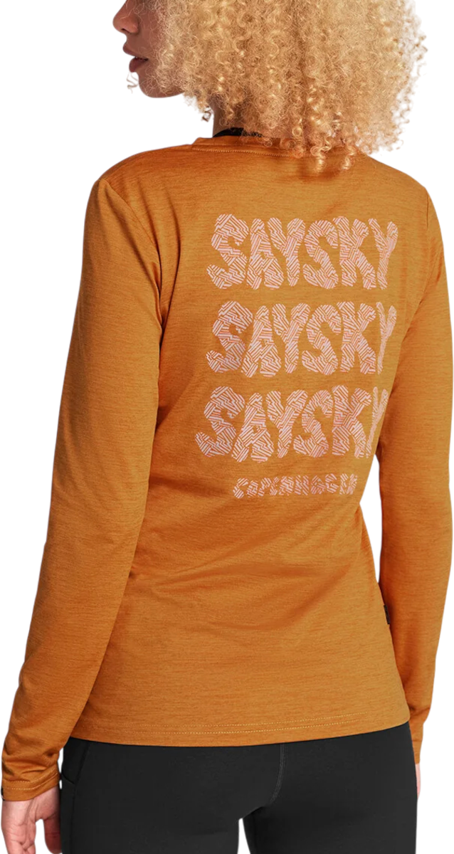 Tričko Saysky Reflective Logo Pace Long Sleeve Oranžová | owrls20c4008-owrls20c4008, 1