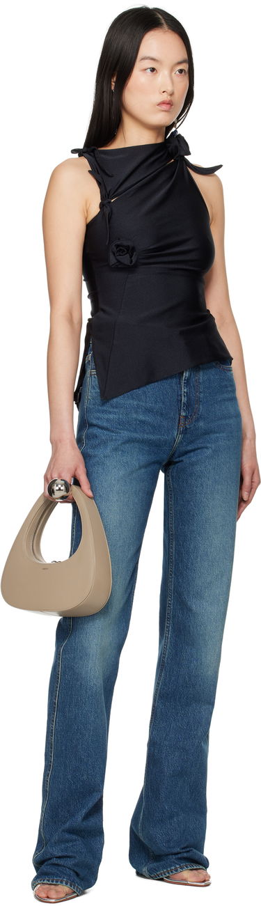 Tielko Coperni Coperni Asymmetric Flower Tank Top Čierna | COPT76545, 3
