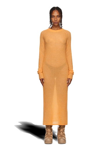 Šaty Acne Studios Metallic Thread Maxi Dress Oranžová | A20438-